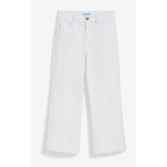 Draper James Wide Leg Jeans in White Denim sz 28 coastal granddaughter Nautical - Picture 3 of 16